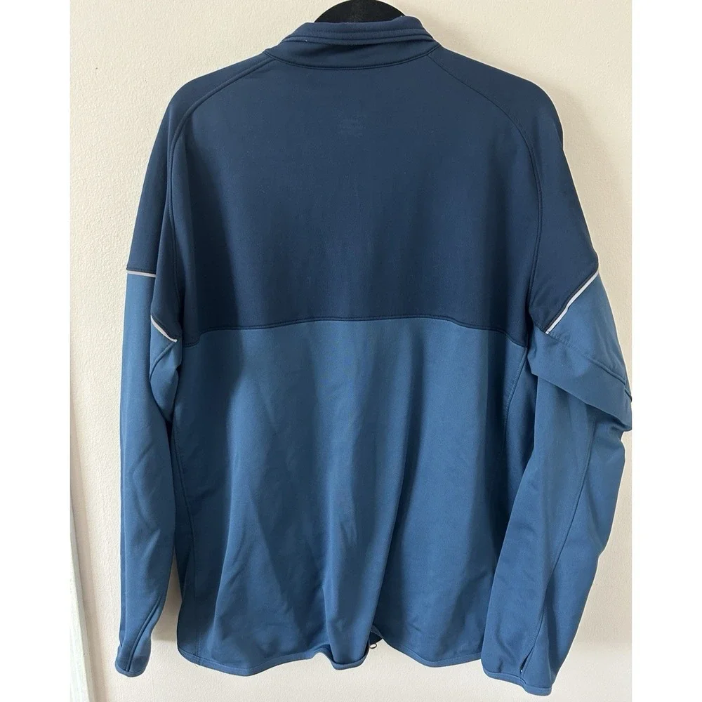 Nike Men's XXL Blue Soft Shell Jacket Broken Pocket Zipper Preowned